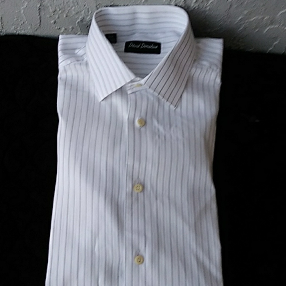 David Donahue Black and Blue Dress Shirt